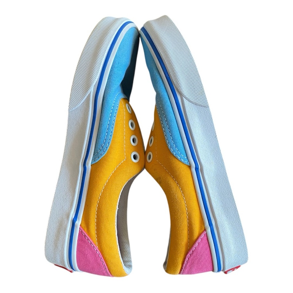 Vans Era Canvas Colorblock Blue Yellow Pink Sneakers Women's 5 / Men's 3.5